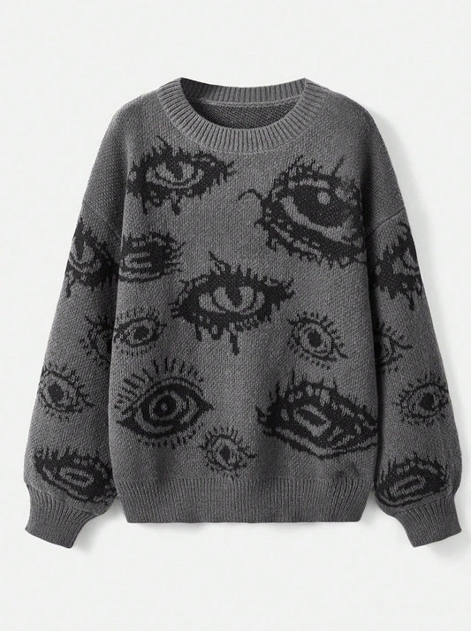 Velour Arc Contrast Sweater