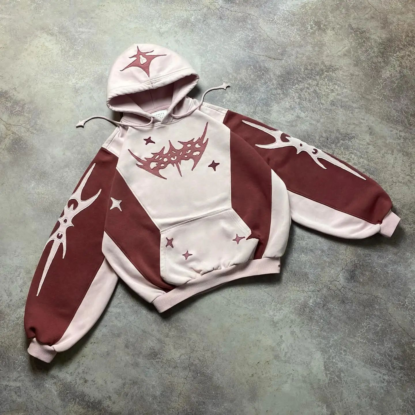 Velour Arc Grunge Pullover Hoodie
