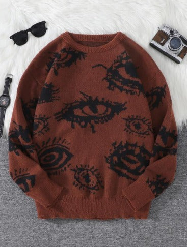 Velour Arc Contrast Sweater