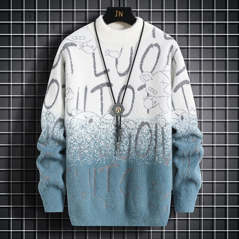 Velour Arc Wool Fleece-lined sweater