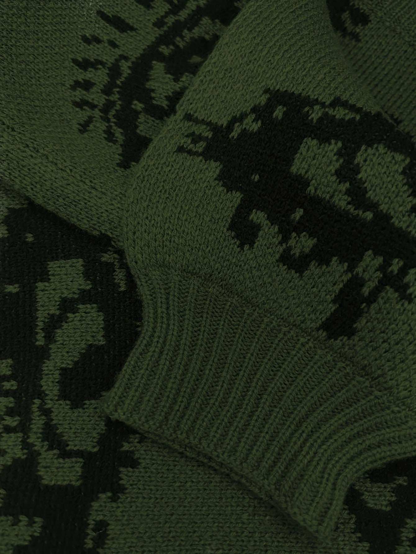 Velour Arc Contrast Sweater