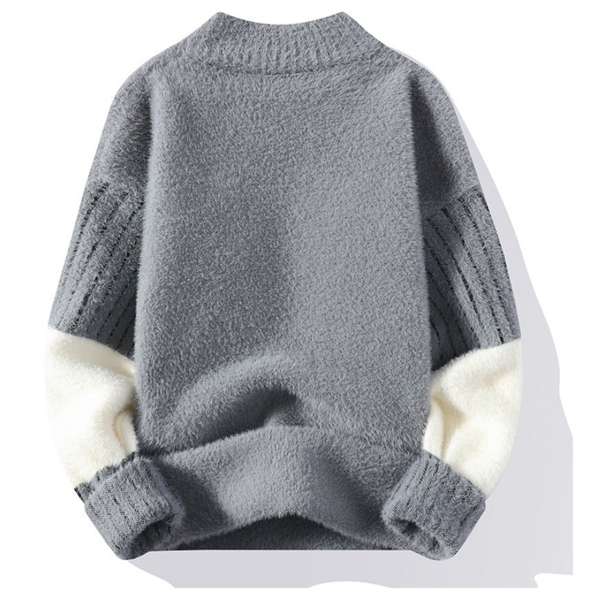 Velour Arc Wool Fleece-lined sweater