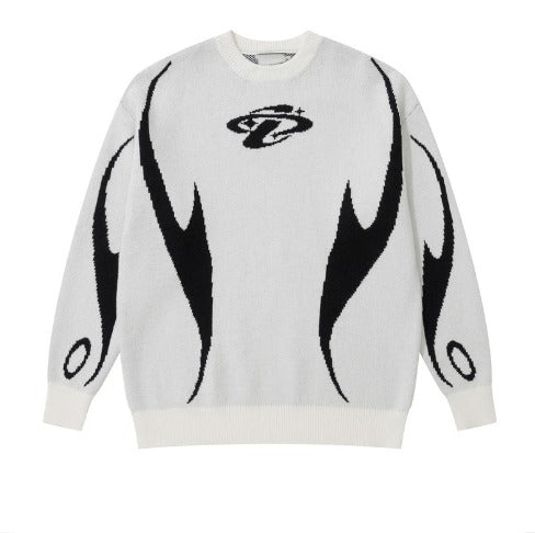 Velour Arc Minimal Sweater